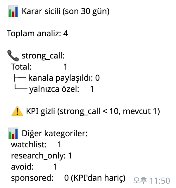 /stats üzerinden karar günlüğü